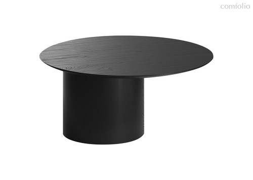 Столик Type D 80 см со смещенным основанием D 39 см (черный) - Ellipse