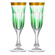 Набор фужеров для шампанского Moser Леди Гамильтон 140 мл, 2 шт, зеленый, п/к - Moser
