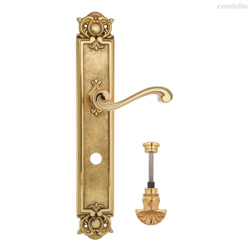 Дверная ручка Venezia Vivaldi WC-4 на планке PL97 полированная латунь - Venezia Collezione