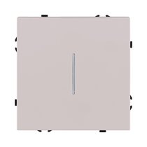 Выключатель 1-клавишный проходной 10А/250В с LED подсветкой, кашемир матовый Kollinger Eclipse EC-008CM - Kollinger