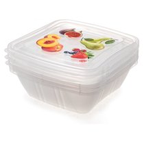 Набор контейнеров SNIPS "Fresh" 0,5л, для СВЧ и заморозки, 3шт, пластик - Snips