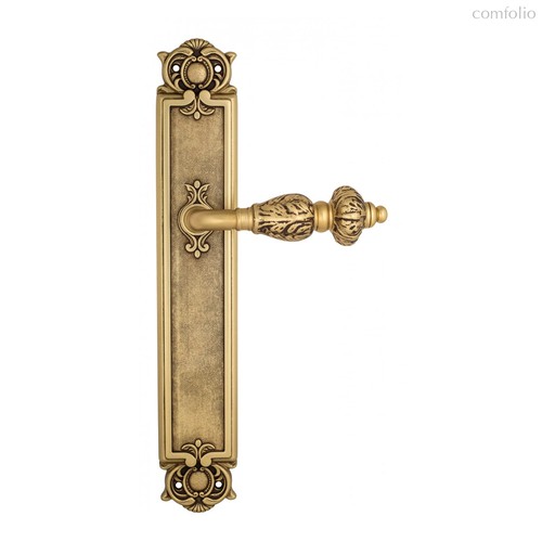 Дверная ручка Venezia Lucrecia на планке PL97 французское золото + коричневый - Venezia Collezione