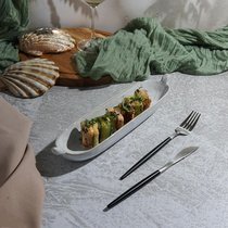 Блюдо овальное 34*7 см h3,5 см 325 мл Gray Narrowboat с ручками Frutti di Mare P.L. - P.L. Proff Cuisine