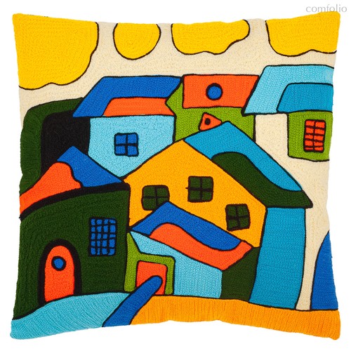 Подушка декоративная Домики с наполнителем - Covali