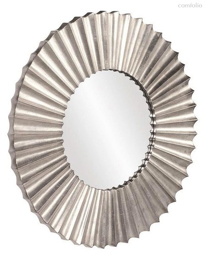 Зеркало в круглой серебряной раме Гарднер, цвет серебряный - Louvre Home