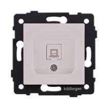 Розетка Ethernet RJ45 Cat.6, кашемир матовый Kollinger REA-018CM для Aspekt, Eleganz, Reflex - Kollinger