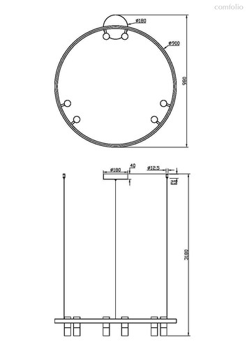Подвесной светильник Maytoni MOD102PL-L42BK - Maytoni