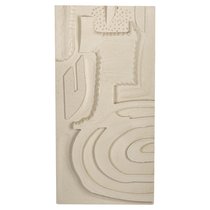 Панно декоративное Наскальные рисунки (F), цвет Молочный