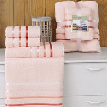 Комплект махровых полотенец "KARNA" BALE 50х80*2-70х140*2 см 1/4, цвет пудра, 50x80, 70x140 - Bilge Tekstil