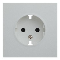 Лицевая панель для розетки 2к+з 35632 SV, серебро