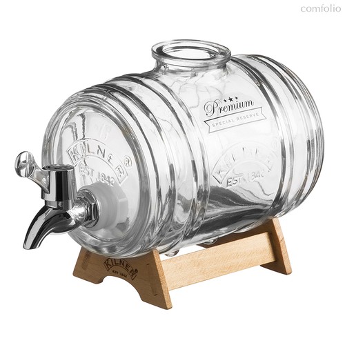 Диспенсер для напитков Barrel на подставке 1 л в подарочной упаковке - Kilner