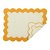 Салфетка под приборы с контрастным кантом горчичного цвета из коллекции Trendy Ruffles, 35х45 см - Tkano