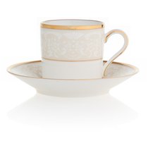 Чашка кофейная с блюдцем Noritake "Белый дворец" 90мл - Noritake