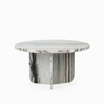 Кофейный столик Pia 55х30, цвет белый/серый - Cosmo