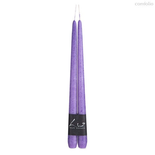 Набор свечей Luz your senses Рустик 30 см, 2 шт, фиолетовый - Rasteli