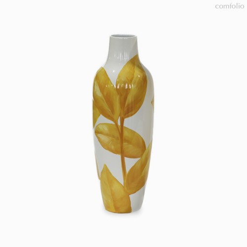 Ваза Leaf высота 60, цвет белый/желтый - Cosmo