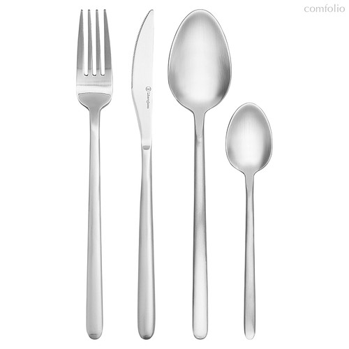 Набор столовых приборов Pure, серебристые матовые, 24 пред. - Liberty Jones