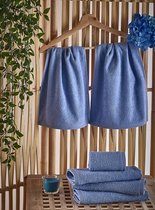 Салфетки махровые "KARNA" PETEK 30x50 см 1/1, цвет голубой - Bilge Tekstil