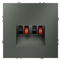 Розетка акустическая встраиваемая VOLTUM S70 4-местная, (титан) - Voltum