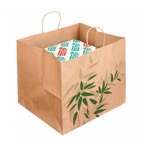 Пакет бумажный для коробок с пиццой "Feel Green" 43+33*33 см, натуральный, крафт, 1 шт, - Garcia De Pou