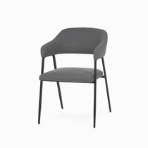 Обеденный стул Strict, цвет матовый черный/серый - Cosmo