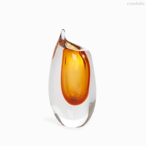 Ваза Flow высота 24, цвет оранжевый - Cosmo