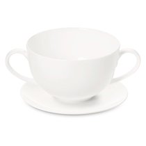 Чашка суповая с блюдцем Dibbern Белый декор 320 мл - Dibbern
