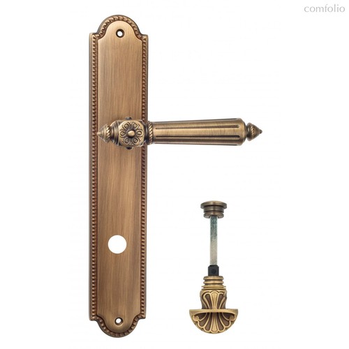 Дверная ручка Venezia Castello WC-4 на планке PL98 матовая бронза - Venezia Collezione