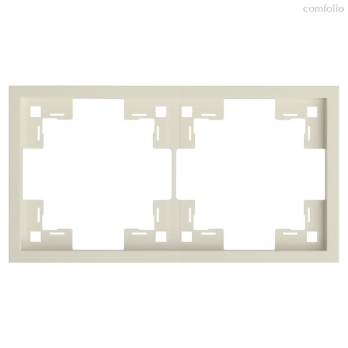Рамка двухместная 35820 MC, кремовый сатин, 2 поста - Rikett