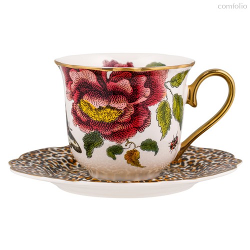 Чашка чайная с блюдцем Spode Диковинные создания.Леопард 250мл, фарфор, п/к - Spode