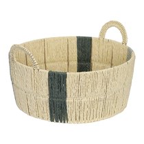 Корзина плетеная круглая Bodhran Sage из коллекции Ethnic, размер S - Tkano