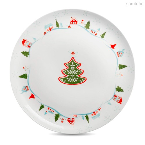 Тарелка закусочная Portmeirion Рождественские пожелания 22 см, фарфор - Portmeirion