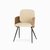 Обеденный стул Isla, цвет бежевый/матовый черный - Cosmo