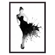 Черное платье Акварель 1, 40x60 см - Dom Korleone