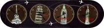 Часы Настенные С Мировым Временем 34x120 см