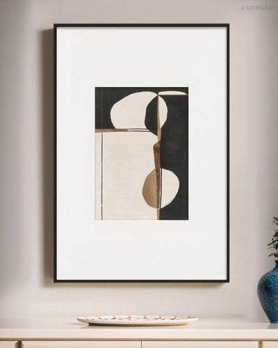 Интерьерный постер Black &amp; beige abstraction - Louvre Home