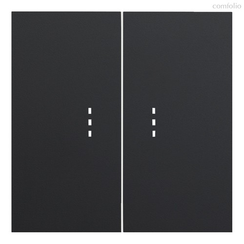 Клавиши двухклавишного выключателя с подсветкой 35612 MB, черный сатин - Rikett