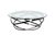 Стол журнальный стекло прозр/темн. хром d120x40см - Garda Decor