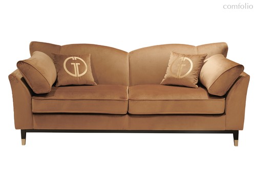 Диван Сиена (Siena) трехм. без мех., велюр коричневый Colt004 228x92x92см - Garda Decor