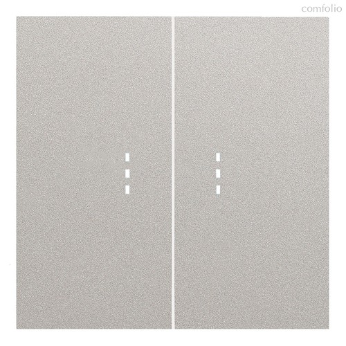 Клавиши двухклавишного выключателя с подсветкой 35612 PL, платина - Rikett