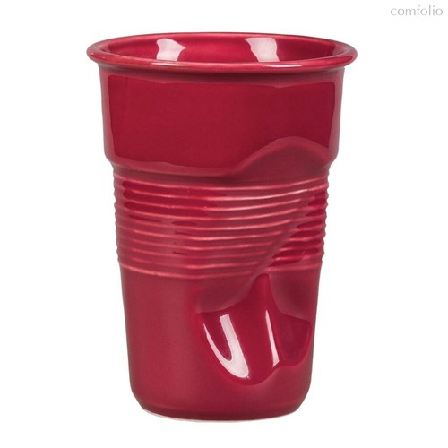 Чашка для латте Barista (Бариста) "мятая" 290 мл, h 11,5 см 6 шт., цвет бордовый - P.L. Proff Cuisine