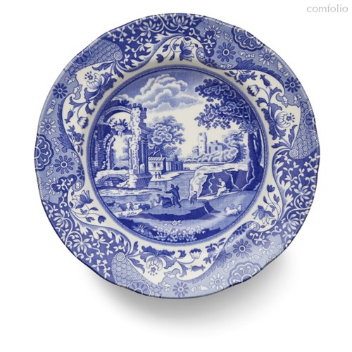 Тарелка суповая Spode Голубая Италия 23 см, фаянс - Spode