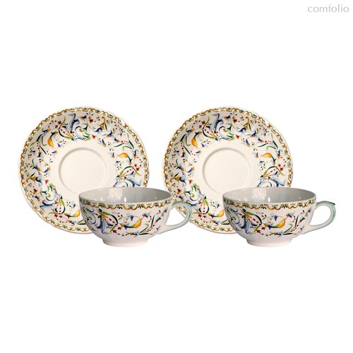 Набор чашек чайных Gien с блюдцами Тоскана 130мл, 2 шт, фаянс - Gien