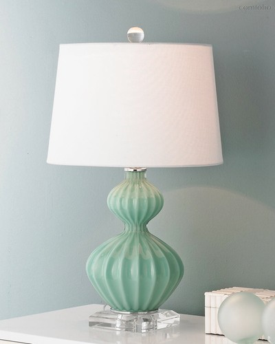 Бирюзовая настольная лампа Майра, цвет бирюзовый - Louvre Home