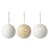 Набор ёлочных украшений White elegance коллекции New Year Essential, 3 шт. - Tkano