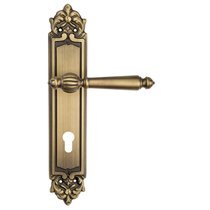 Дверная ручка Venezia Pellestrina CYL на планке PL96 матовая бронза - Venezia Collezione