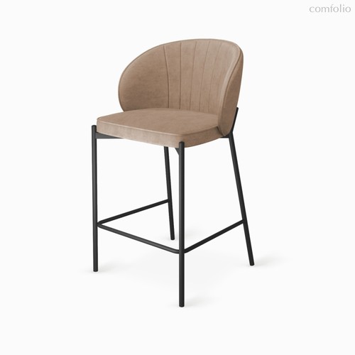 Полубарный стул Fuoco, цвет бежевый/черный - Cosmo Red