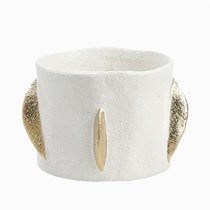 Ваза Golden fish высота 11, цвет белый/золотой - Cosmo