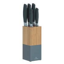Набор из 5 ножей и подставки Horizon серый - Viners