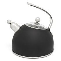 Чайник наплитный со свистком Bredemeijer 2,5л, для всех видов плит, включая индукцию, сталь, черный - Bredemeijer